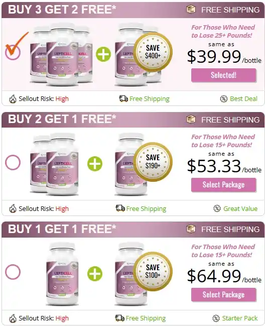 LeptiCell Price Packages